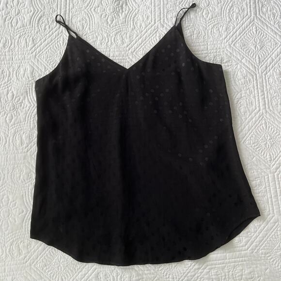 Express Black On Black Polka Dot Tank Medium NWT - Picture 5 of 9